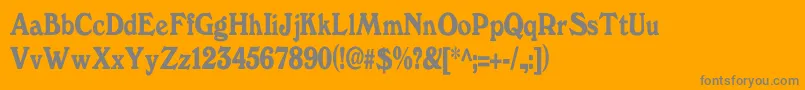 Windsordemi.FogCn Font – Gray Fonts on Orange Background