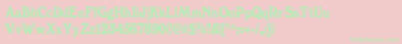 Windsordemi.FogCn Font – Green Fonts on Pink Background