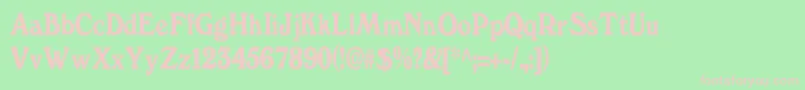 Windsordemi.FogCn Font – Pink Fonts on Green Background