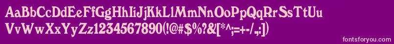 Windsordemi.FogCn Font – Pink Fonts on Purple Background