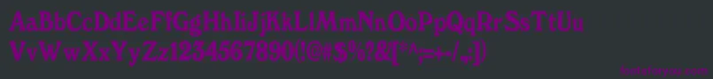 Czcionka Windsordemi.FogCn – fioletowe czcionki na czarnym tle