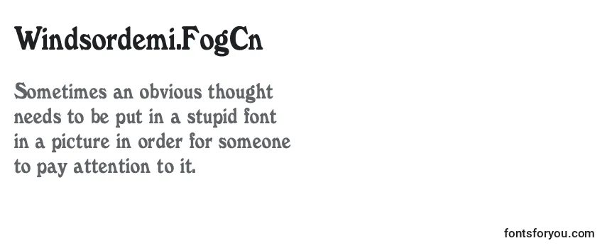 Review of the Windsordemi.FogCn Font