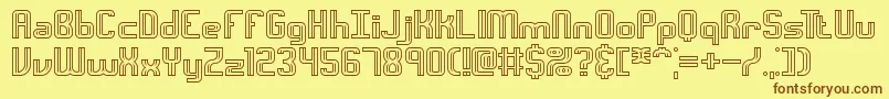IntersectCBrk Font – Brown Fonts on Yellow Background