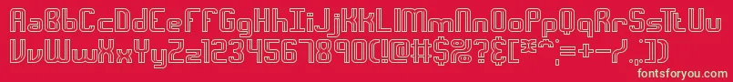 IntersectCBrk Font – Green Fonts on Red Background