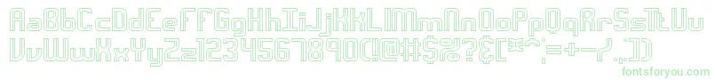 IntersectCBrk Font – Green Fonts on White Background