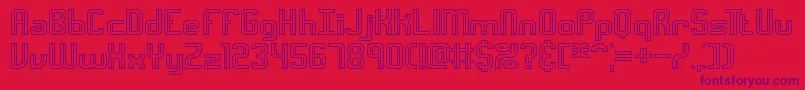 IntersectCBrk Font – Purple Fonts on Red Background