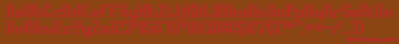 IntersectCBrk Font – Red Fonts on Brown Background