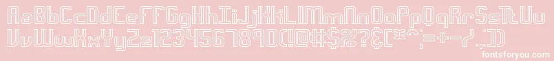 IntersectCBrk-Schriftart – Weiße Schriften auf rosa Hintergrund