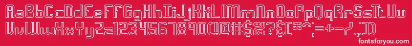 IntersectCBrk Font – White Fonts on Red Background