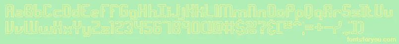 IntersectCBrk Font – Yellow Fonts on Green Background