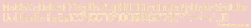 IntersectCBrk-Schriftart – Gelbe Schriften auf rosa Hintergrund