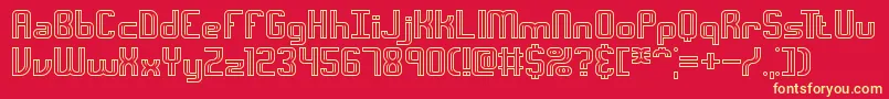 IntersectCBrk Font – Yellow Fonts on Red Background