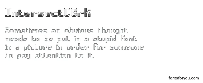 Review of the IntersectCBrk Font