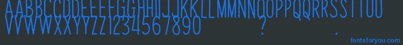 PapayaSunriseD Font – Blue Fonts on Black Background