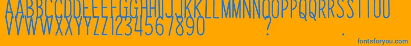 PapayaSunriseD Font – Blue Fonts on Orange Background