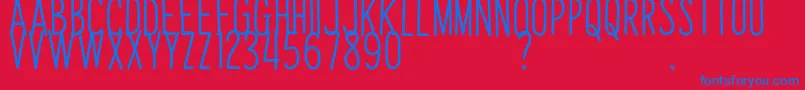 PapayaSunriseD Font – Blue Fonts on Red Background