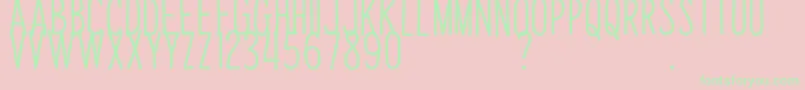 PapayaSunriseD Font – Green Fonts on Pink Background