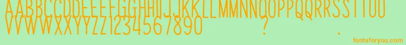 PapayaSunriseD Font – Orange Fonts on Green Background