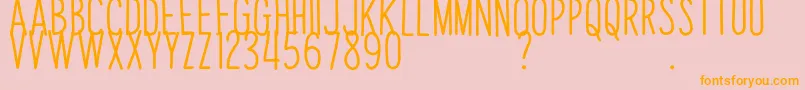 PapayaSunriseD Font – Orange Fonts on Pink Background