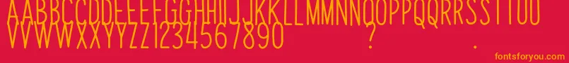 PapayaSunriseD Font – Orange Fonts on Red Background