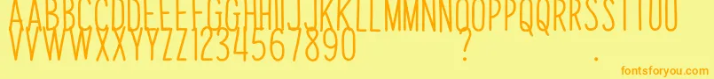 PapayaSunriseD Font – Orange Fonts on Yellow Background