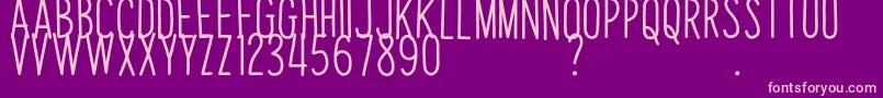 PapayaSunriseD Font – Pink Fonts on Purple Background