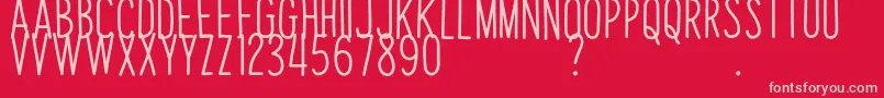 PapayaSunriseD Font – Pink Fonts on Red Background