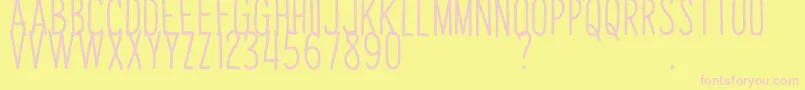 PapayaSunriseD Font – Pink Fonts on Yellow Background