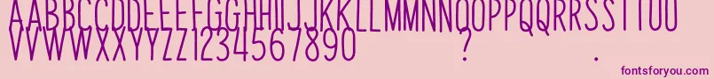 PapayaSunriseD Font – Purple Fonts on Pink Background