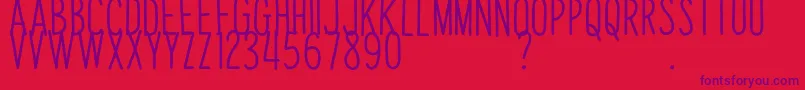 PapayaSunriseD Font – Purple Fonts on Red Background