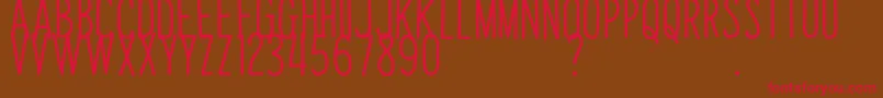 PapayaSunriseD Font – Red Fonts on Brown Background