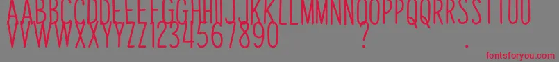PapayaSunriseD Font – Red Fonts on Gray Background