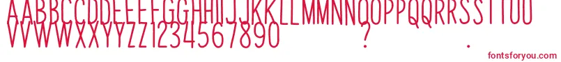 PapayaSunriseD Font – Red Fonts on White Background