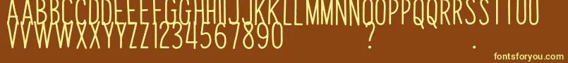 PapayaSunriseD Font – Yellow Fonts on Brown Background