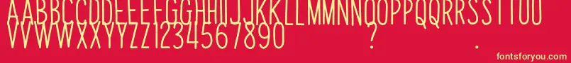 PapayaSunriseD Font – Yellow Fonts on Red Background