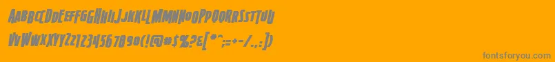 FirepowerbbItal Font – Gray Fonts on Orange Background