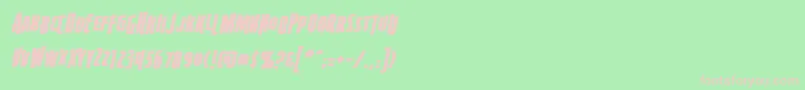 FirepowerbbItal Font – Pink Fonts on Green Background