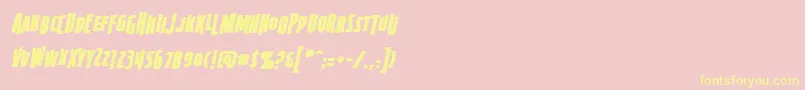 FirepowerbbItal Font – Yellow Fonts on Pink Background