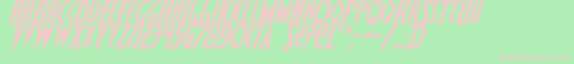 WolfsBaneBoldItalic Font – Pink Fonts on Green Background