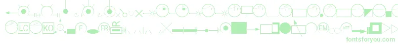 Czcionka EsriAmfmGas – zielone czcionki