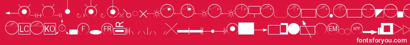 Fonte EsriAmfmGas – fontes brancas em um fundo vermelho