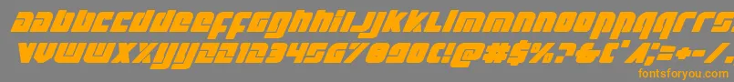 Exoplanetexpandital Font – Orange Fonts on Gray Background