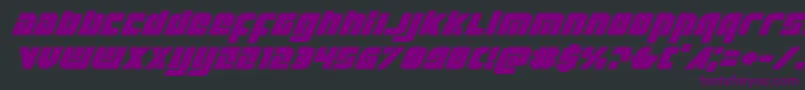 Exoplanetexpandital Font – Purple Fonts on Black Background