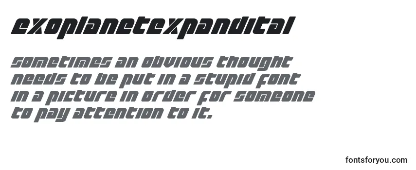 Обзор шрифта Exoplanetexpandital