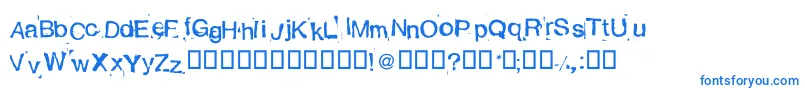 AlexandrasStempelkasten-fontti – siniset fontit
