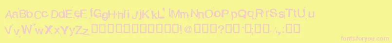 Weitere Informationen zur AlexandrasStempelkasten-Schriftart AlexandrasStempelkasten-Schriftart – Rosa Schriften auf gelbem Hintergrund
