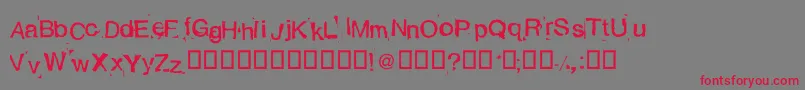 AlexandrasStempelkasten Font – Red Fonts on Gray Background