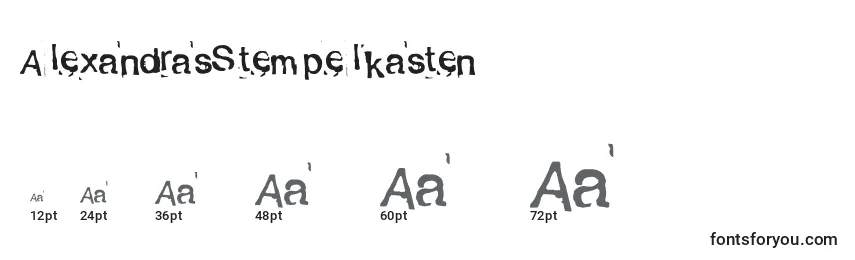 Размеры шрифта AlexandrasStempelkasten