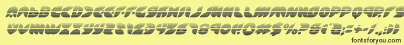 Puffangelgradital Font – Black Fonts on Yellow Background