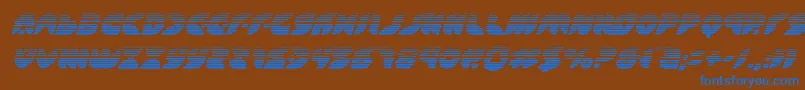 Puffangelgradital Font – Blue Fonts on Brown Background